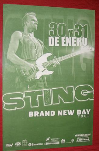Sting Brand New Day Tour poster Mexican STIPOBR348288