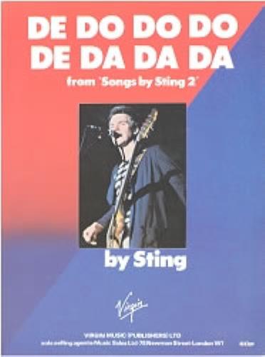 Sting De Do Do Do De Da Da Da sheet music UK STISMDE174255