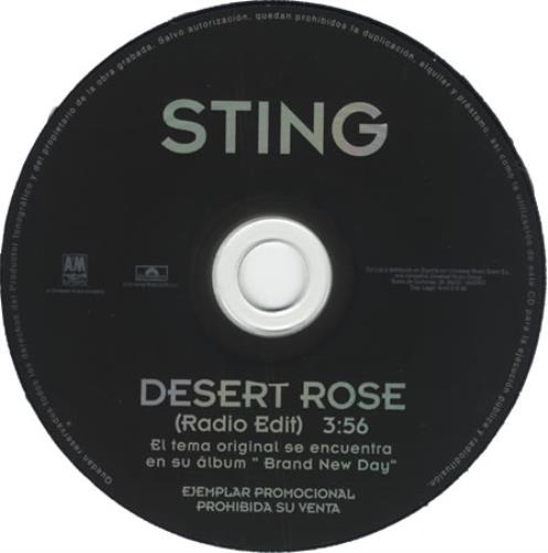Sting Desert Rose CD single (CD5 / 5") Spanish STIC5DE202334