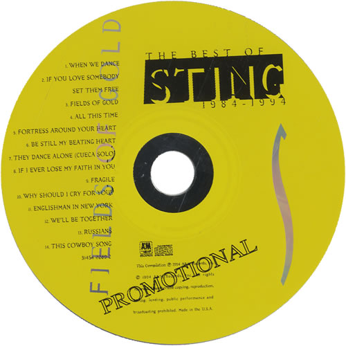 Sting Fields Of Gold CD album (CDLP) US STICDFI39826