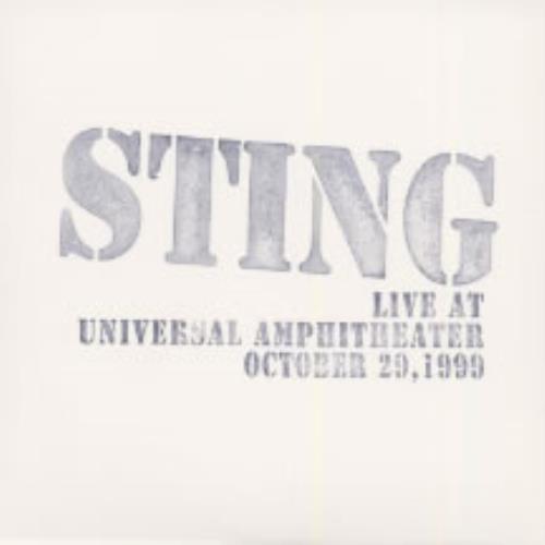 Sting Live At Universal Amphitheater October 29 1999 CD album (CDLP) US STICDLI179945