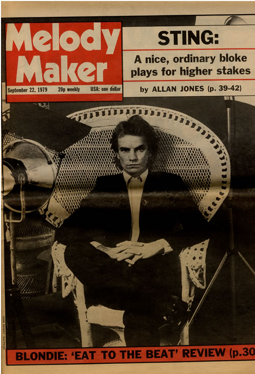 Sting Melody Maker 1979 magazine UK STIMAME559534