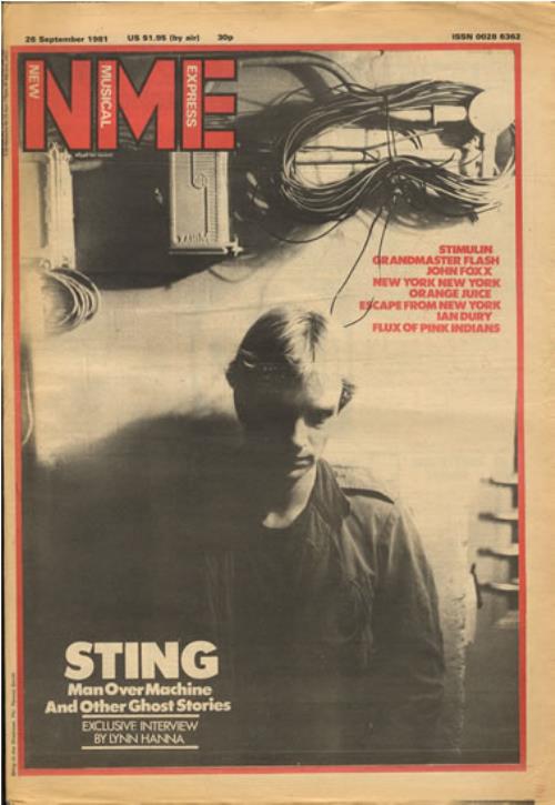 Sting NME - 26 September 1981 magazine UK STIMANM552914