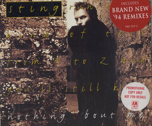 Sting Nothing 'bout Me CD single (CD5 / 5") UK STIC5NO27237