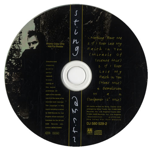 Sting Nothing 'bout Me CD single (CD5 / 5") UK STIC5NO27237