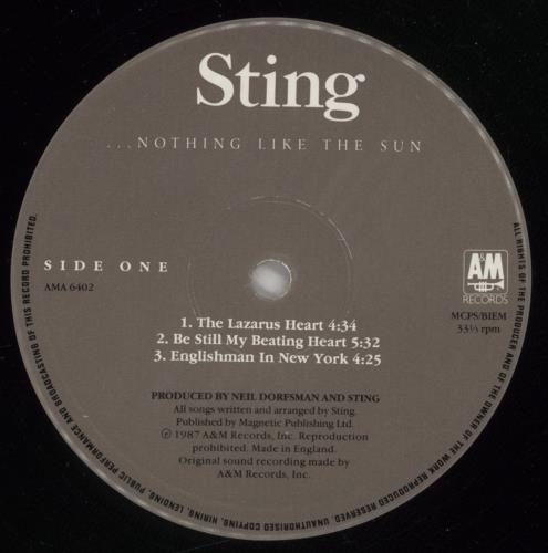 Sting Nothing Like The Sun - Hype-sticker - EX 2-LP vinyl record set (Double LP Album) UK STI2LNO265761