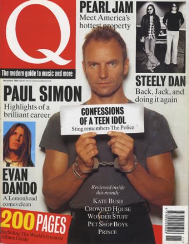Sting Q Magazine magazine UK STIMAQM374772