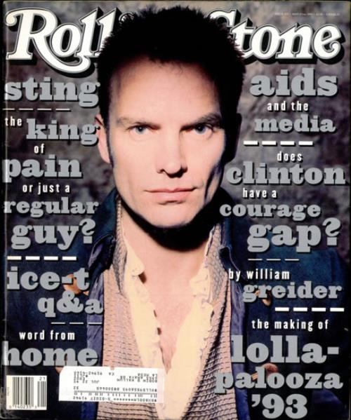 Sting Rolling Stone magazine US STIMARO204666