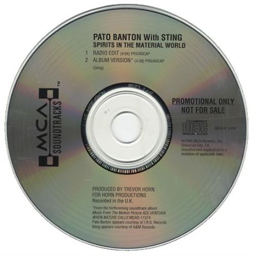 Sting Spirits In The Material World CD single (CD5 / 5") US STIC5SP62043