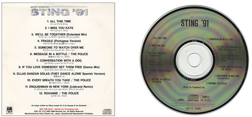 Sting Sting '91 Special Compilation CD album (CDLP) Japanese STICDST147192