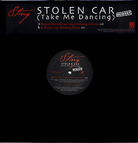 Sting Stolen Car [Take Me Dancing] 12" vinyl single (12 inch record / Maxi-single) German STI12ST295362