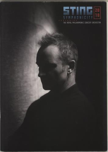 Sting Symphonicity 2010 tour programme UK STITRSY718170