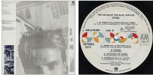 Sting The Dream Of The Blue Turtles vinyl LP album (LP record) Mexican STILPTH236215