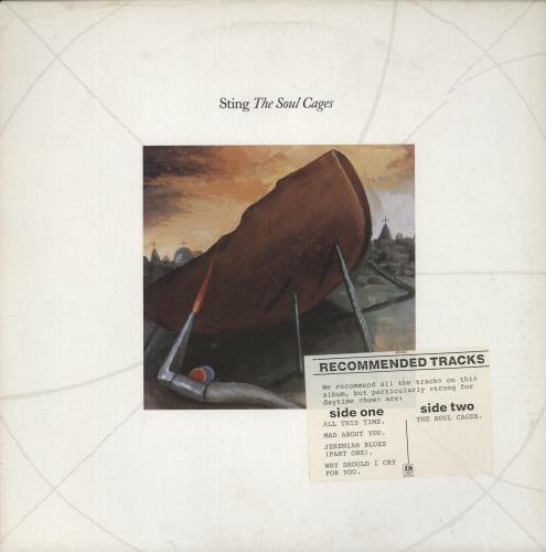 Sting The Soul Cages - Q-Sound - Promotional Stickered Sleeve vinyl LP album (LP record) UK STILPTH888154