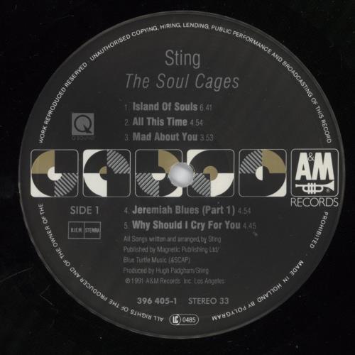 Sting The Soul Cages - Q-Sound vinyl LP album (LP record) Dutch STILPTH792154