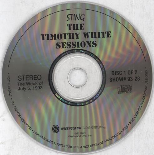Sting The Timothy White Sessions 2 CD album set (Double CD) US STI2CTH818633