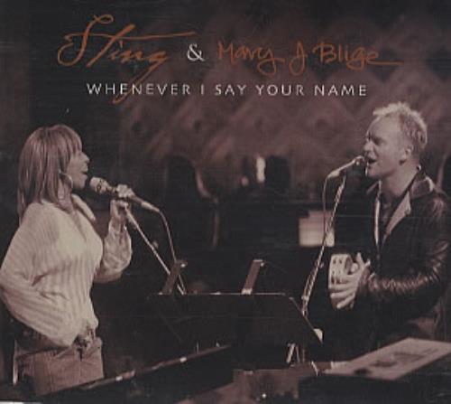 Sting Whenever I Say Your Name CD single (CD5 / 5") European STIC5WH267970