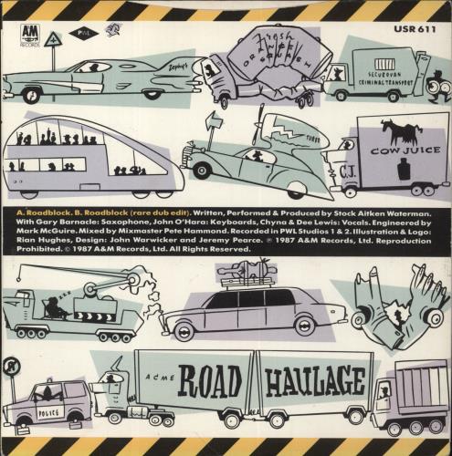 Stock Aitken Waterman Roadblock 7" vinyl single (7 inch record / 45) UK SAW07RO47474
