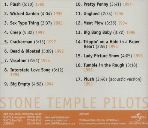 Stone Temple Pilots Classic Rock Songwriter Spotlight Series CD album (CDLP) US PTSCDCL456763