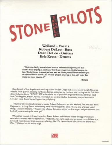 Stone Temple Pilots Core media press pack US PTSPPCO399953