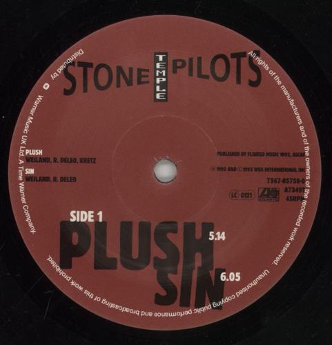 Stone Temple Pilots Plush 12" vinyl single (12 inch record / Maxi-single) UK PTS12PL598565