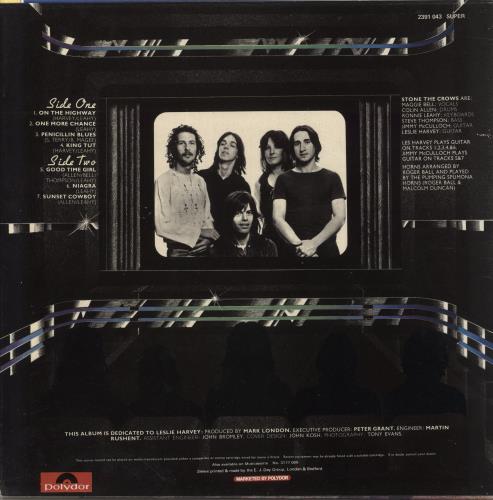 Stone The Crows Ontinuous Performance vinyl LP album (LP record) UK SNELPON591733