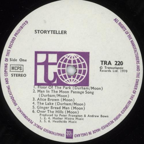 Storyteller (70s) Storyteller - VG+ vinyl LP album (LP record) UK ST1LPST881995