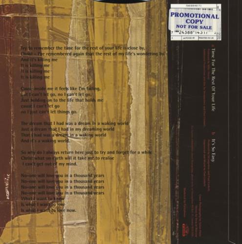 Strangelove Time For The Rest Of Your Life 7" vinyl single (7 inch record / 45) UK SGV07TI180441