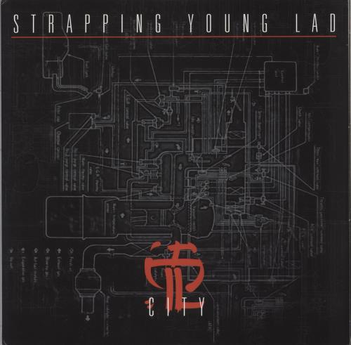 Strapping Young Lad City - Neon Yellow Vinyl 2-LP vinyl record set (Double LP Album) French X1R2LCI870319