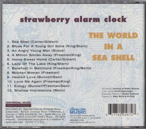 Strawberry Alarm Clock The World In A Sea Shell CD album (CDLP) US SACCDTH785221