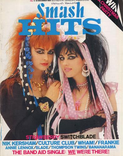 Strawberry Switchblade Smash Hits - December 1984 magazine UK SWSMASM343479