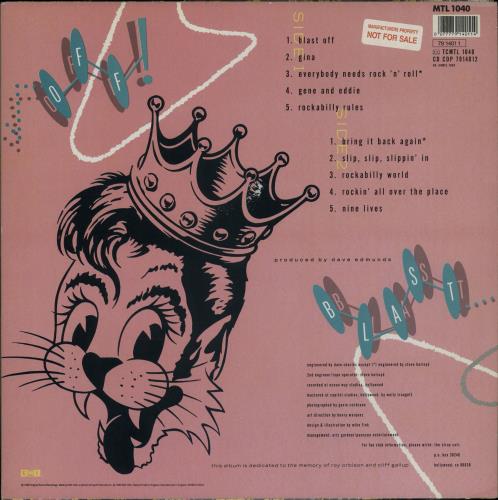 Stray Cats Blast Off! - Factory Sample vinyl LP album (LP record) UK SRYLPBL644163