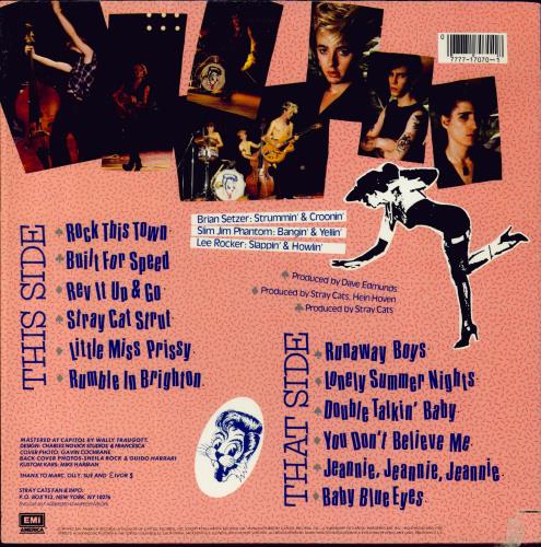 Stray Cats Built For Speed vinyl LP album (LP record) US SRYLPBU353035