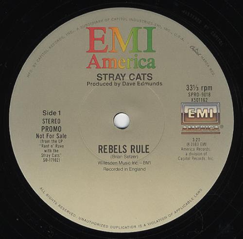 Stray Cats Rebels Rule 12" vinyl single (12 inch record / Maxi-single) US SRY12RE261685