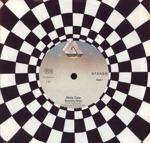 Stray Cats Runaway Boys - Solid 7" vinyl single (7 inch record / 45) UK SRY07RU632492