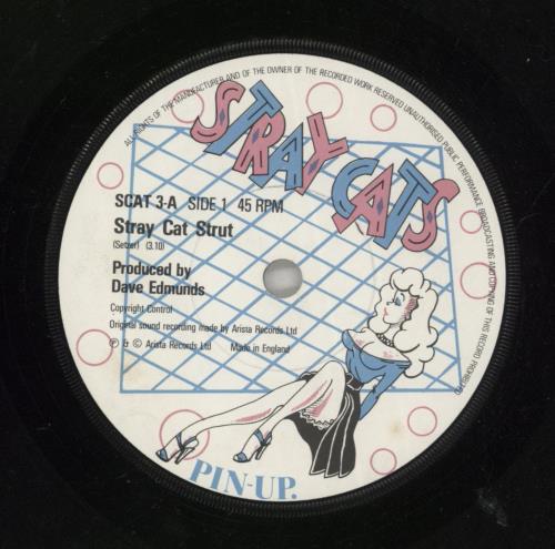 Stray Cats Stray Cat Strut 7" vinyl single (7 inch record / 45) UK SRY07ST08445