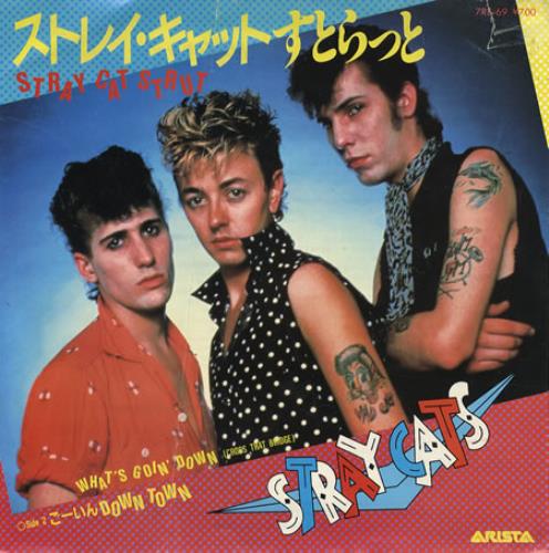 Stray Cats What's Goin' Down 7" vinyl single (7 inch record / 45) Japanese SRY07WH385879