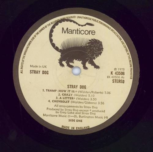 Stray Dog Stray Dog + Insert vinyl LP album (LP record) UK YDGLPST147684