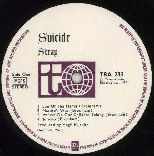 Stray Suicide - 1st - EX vinyl LP album (LP record) UK S.YLPSU182733