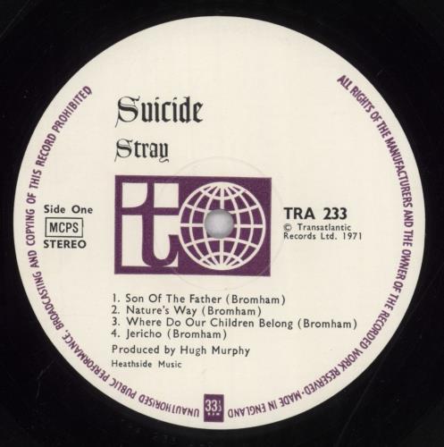 Stray Suicide - 1st - VG vinyl LP album (LP record) UK S.YLPSU689952