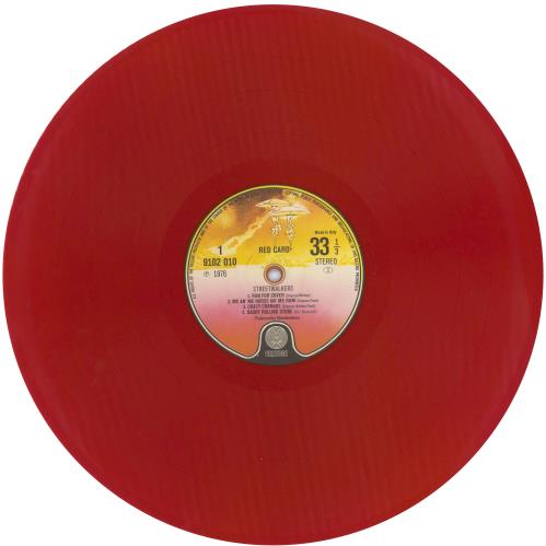 Streetwalkers Red Card - Red Vinyl - EX vinyl LP album (LP record) UK SWRLPRE505462
