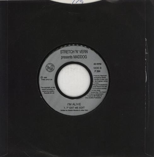 Stretch & Vern I'm Alive 7" vinyl single (7 inch record / 45) UK US407IM855257