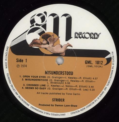 Strider Misunderstood vinyl LP album (LP record) UK V8RLPMI597387