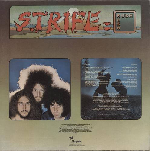 Strife Rush vinyl LP album (LP record) UK S1FLPRU446078