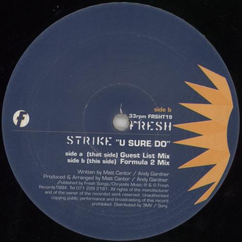 Strike U Sure Do 12" vinyl single (12 inch record / Maxi-single) UK SKE12US861813