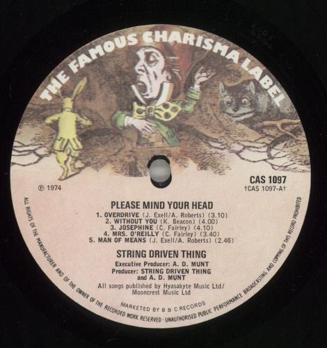 String Driven Thing Please Mind Your Head - EX vinyl LP album (LP record) UK GVDLPPL210945