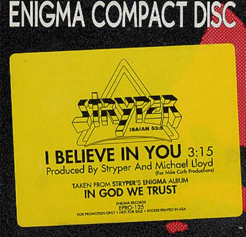 Stryper I Believe In You CD single (CD5 / 5") US STPC5IB359137