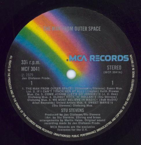 Stu Stevens The Man From Outer Space vinyl LP album (LP record) UK U-ULPTH555542