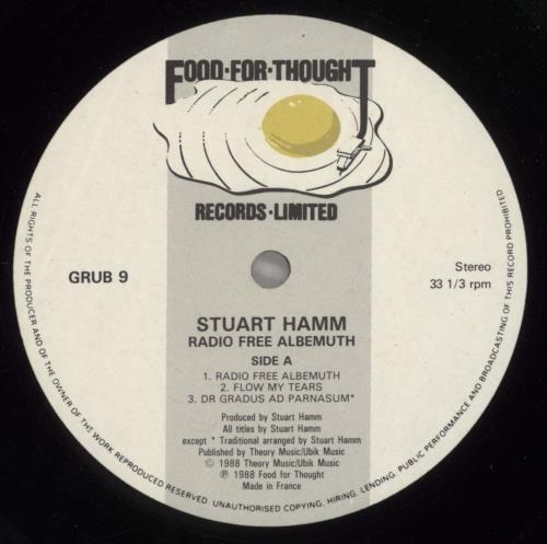 Stuart Hamm Radio Free Albemuth vinyl LP album (LP record) French 0TVLPRA756599