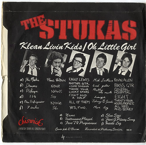Stukas Klean Living Kids / Oh Little Girl 7" vinyl single (7 inch record / 45) UK WYX07KL618737